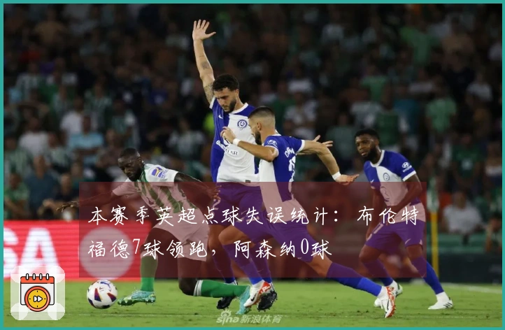 本赛季英超点球失误统计：布伦特福德7球领跑，阿森纳0球